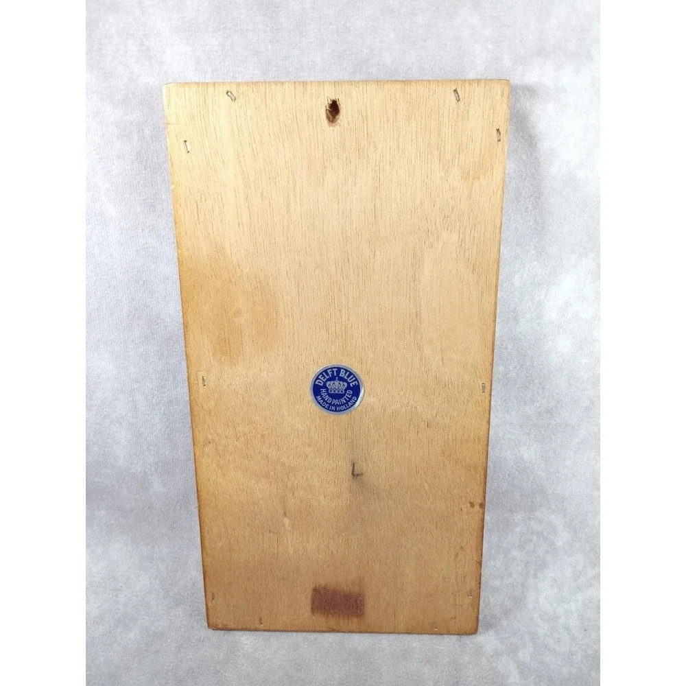 Vintage Delft Hand-painted Tiles Cased Wood 10
